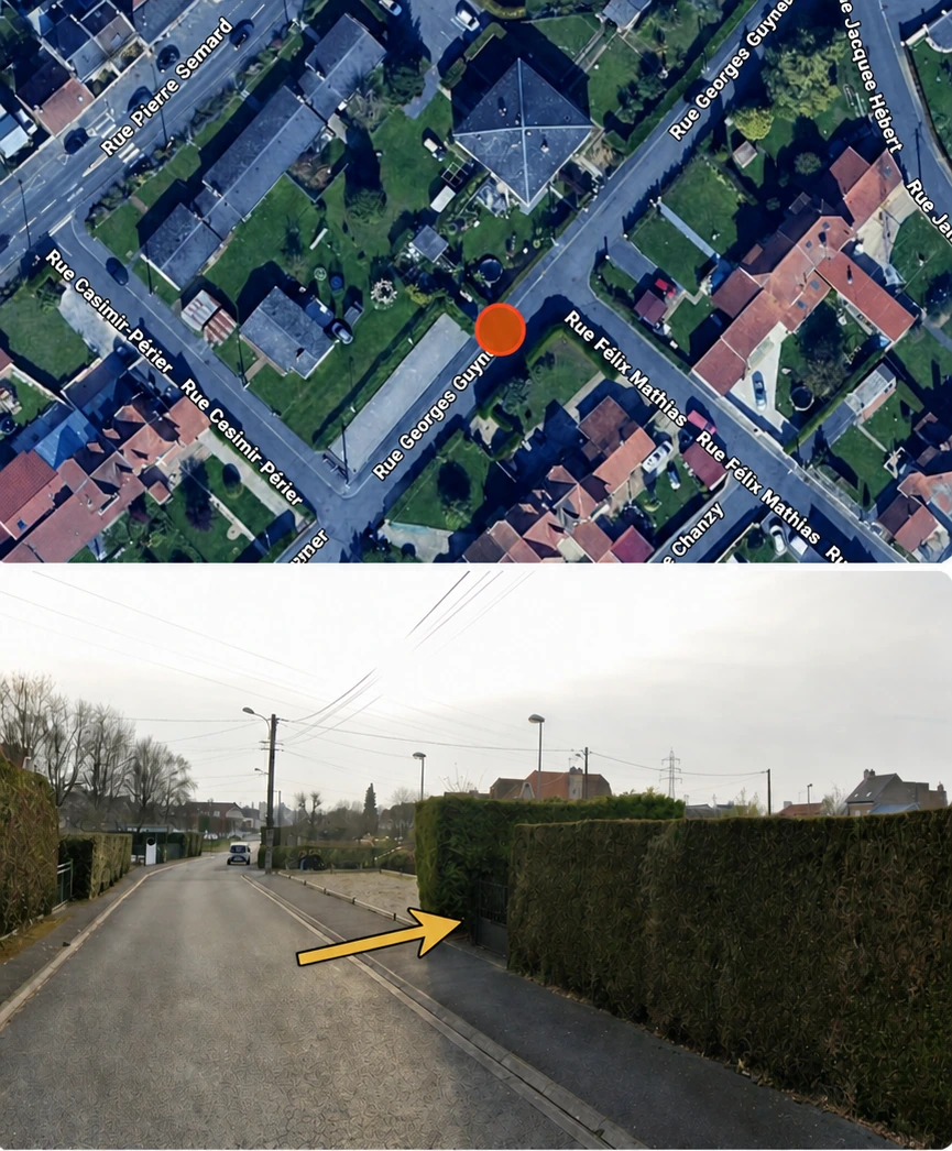 Repères pour rejoindre le cabinet depuis la rue Georges Guynemer